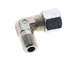 1/4'' NPT Außengewinde x 10L Verzinkter Stahl 90 Grad Winkel Schneidring 315 Bar DIN 2353