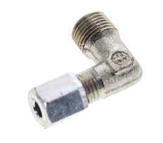 1/8'' NPT Außengewinde x 4LL Verzinkter Stahl 90 Grad Winkel Schneidring 100 Bar DIN 2353