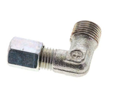 1/8'' NPT Außengewinde x 4LL Verzinkter Stahl 90 Grad Winkel Schneidring 100 Bar DIN 2353