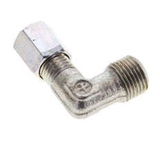 1/8'' NPT Außengewinde x 4LL Verzinkter Stahl 90 Grad Winkel Schneidring 100 Bar DIN 2353