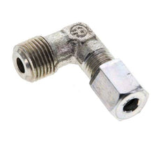 1/8'' NPT Außengewinde x 4LL Verzinkter Stahl 90 Grad Winkel Schneidring 100 Bar DIN 2353