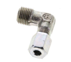 1/8'' NPT Außengewinde x 4LL Verzinkter Stahl 90 Grad Winkel Schneidring 100 Bar DIN 2353