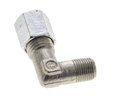 1/8'' NPT Außengewinde x 6L Verzinkter Stahl 90 Grad Winkel Schneidring 315 Bar DIN 2353