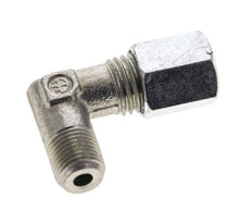 1/8'' NPT Außengewinde x 6L Verzinkter Stahl 90 Grad Winkel Schneidring 315 Bar DIN 2353