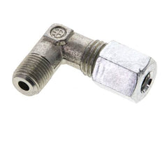 1/8'' NPT Außengewinde x 6L Verzinkter Stahl 90 Grad Winkel Schneidring 315 Bar DIN 2353