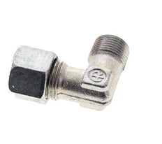 3/8'' NPT Außengewinde x 10S Verzinkter Stahl 90 Grad Winkel Schneidring 630 Bar DIN 2353