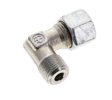 3/8'' NPT Außengewinde x 10S Verzinkter Stahl 90 Grad Winkel Schneidring 630 Bar DIN 2353