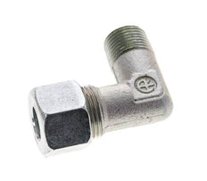 3/8'' NPT Außengewinde x 12S Verzinkter Stahl 90 Grad Winkel Schneidring 630 Bar DIN 2353