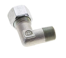 3/8'' NPT Außengewinde x 12S Verzinkter Stahl 90 Grad Winkel Schneidring 630 Bar DIN 2353