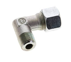 3/8'' NPT Außengewinde x 12S Verzinkter Stahl 90 Grad Winkel Schneidring 630 Bar DIN 2353