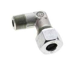 3/8'' NPT Außengewinde x 12S Verzinkter Stahl 90 Grad Winkel Schneidring 630 Bar DIN 2353