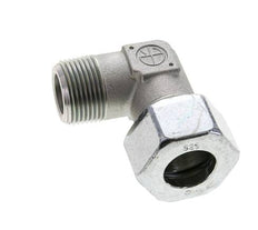 1'' NPT Außengewinde x 25S Verzinkter Stahl 90 Grad Winkel Schneidring 400 Bar DIN 2353