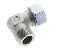 1 1/4'' NPT Außengewinde x 30S Verzinkter Stahl 90 Grad Winkel Schneidring 400 Bar DIN 2353