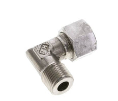 1/2'' NPT Außengewinde x 14S Edelstahl 90 Grad Ellenbogen Schneidring 630 Bar DIN 2353