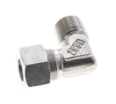 1/2'' NPT Außengewinde x 15L Edelstahl 90 Grad Ellenbogen Schneidring 315 Bar DIN 2353