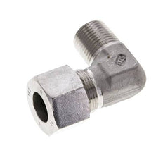 1/2'' NPT Außengewinde x 16S Edelstahl 90 Grad Ellenbogen Schneidring 400 Bar DIN 2353