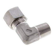 1/2'' NPT Außengewinde x 16S Edelstahl 90 Grad Ellenbogen Schneidring 400 Bar DIN 2353