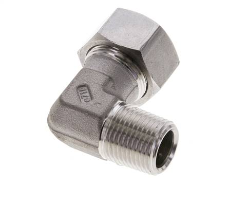 1/2'' NPT Außengewinde x 18L Edelstahl 90 Grad Ellenbogen Schneidring 315 Bar DIN 2353