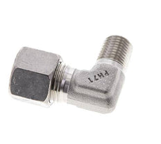 1/4'' NPT Außengewinde x 10S Edelstahl 90 Grad Ellenbogen Schneidring 630 Bar DIN 2353