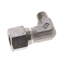 1/4'' NPT Außengewinde x 12S Edelstahl 90 Grad Winkel Schneidring 630 Bar DIN 2353