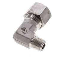 1/4'' NPT Außengewinde x 12S Edelstahl 90 Grad Winkel Schneidring 630 Bar DIN 2353