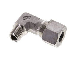 1/4'' NPT Außengewinde x 12S Edelstahl 90 Grad Winkel Schneidring 630 Bar DIN 2353