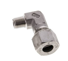1/4'' NPT Außengewinde x 12S Edelstahl 90 Grad Winkel Schneidring 630 Bar DIN 2353
