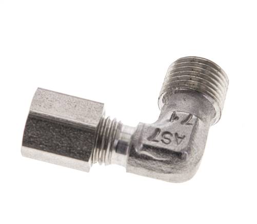 1/8'' NPT Außengewinde x 4LL Edelstahl 90 Grad Ellenbogen Schneidring 100 Bar DIN 2353