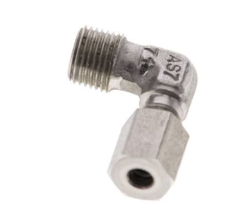 1/8'' NPT Außengewinde x 4LL Edelstahl 90 Grad Ellenbogen Schneidring 100 Bar DIN 2353