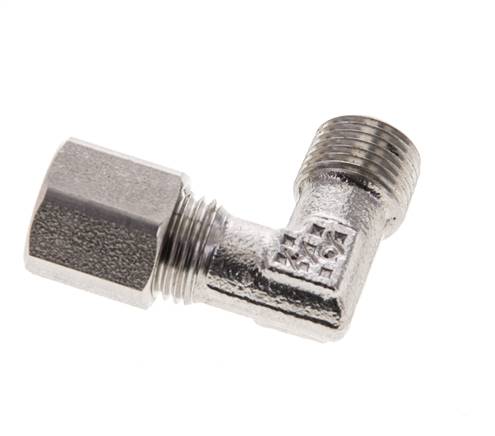 1/8'' NPT Außengewinde x 6LL Edelstahl 90 Grad Ellenbogen Schneidring 100 Bar DIN 2353