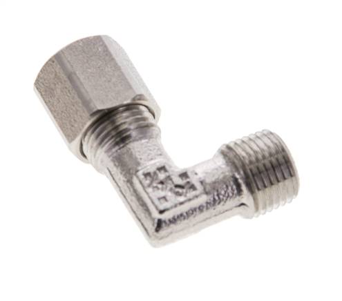 1/8'' NPT Außengewinde x 6LL Edelstahl 90 Grad Ellenbogen Schneidring 100 Bar DIN 2353