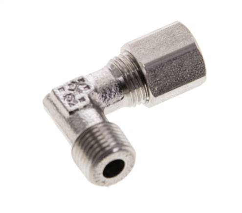 1/8'' NPT Außengewinde x 6LL Edelstahl 90 Grad Ellenbogen Schneidring 100 Bar DIN 2353