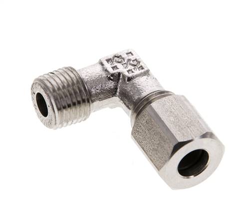 1/8'' NPT Außengewinde x 6LL Edelstahl 90 Grad Ellenbogen Schneidring 100 Bar DIN 2353