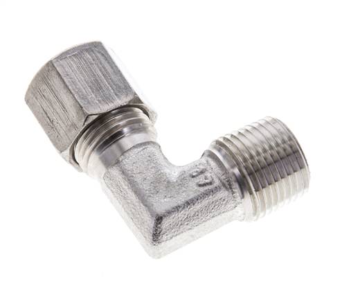 3/8'' NPT Außengewinde x 8S Edelstahl 90 Grad Winkel Schneidring 630 Bar DIN 2353