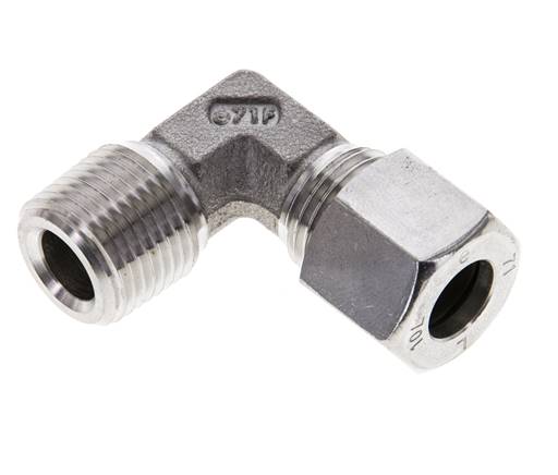 3/8'' NPT Außengewinde x 10L Edelstahl 90 Grad Ellenbogen Schneidring 315 Bar DIN 2353