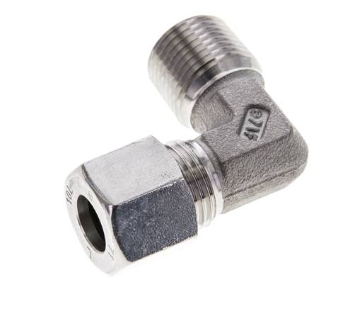 3/8'' NPT Außengewinde x 10L Edelstahl 90 Grad Ellenbogen Schneidring 315 Bar DIN 2353