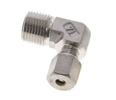 1/2'' NPT-Außengewinde x 6S Edelstahl 90-Grad-Kompressionsverschraubung 630 bar DIN 2353