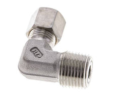 1/2'' NPT-Außengewinde x 8S Edelstahl 90-Grad-Kompressionsverschraubung 630 bar DIN 2353