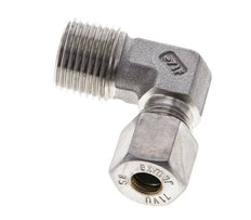1/2'' NPT-Außengewinde x 8S Edelstahl 90-Grad-Kompressionsverschraubung 630 bar DIN 2353