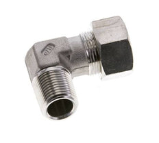 1/2'' NPT-Außengewinde x 18L Edelstahl 90-Grad-Kompressionsverschraubung 315 Bar DIN 2353