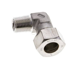1/2'' NPT-Außengewinde x 18L Edelstahl 90-Grad-Kompressionsverschraubung 315 Bar DIN 2353