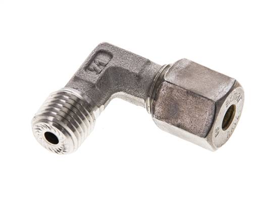 1/4'' NPT Außengewinde x 6S Edelstahl 90 Grad Winkelverschraubung 630 Bar DIN 2353