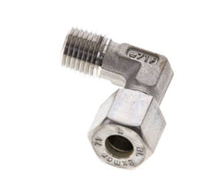 1/4'' NPT Außengewinde x 8L Edelstahl 90 Grad Winkelverschraubung 315 Bar DIN 2353