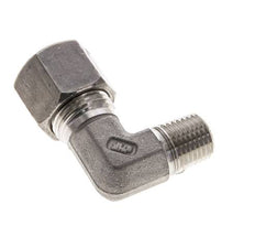 1/4'' NPT Außengewinde x 10S Edelstahl 90 Grad Winkelverschraubung 630 Bar DIN 2353