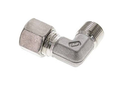 3/8'' NPT-Außengewinde x 10S Edelstahl 90-Grad-Kompressionsverschraubung 630 bar DIN 2353
