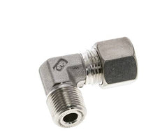 3/8'' NPT-Außengewinde x 10S Edelstahl 90-Grad-Kompressionsverschraubung 630 bar DIN 2353