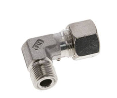 3/8'' NPT-Außengewinde x 12S Edelstahl 90-Grad-Kompressionsverschraubung 630 Bar DIN 2353