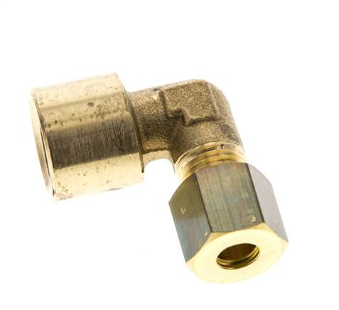 G 1/4'' x 6mm Messing 90 Grad Winkelverschraubung 150 Bar DIN EN 1254-2