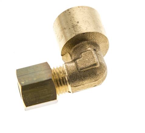 G 1/4'' x 6mm Messing 90 Grad Winkelverschraubung 150 Bar DIN EN 1254-2