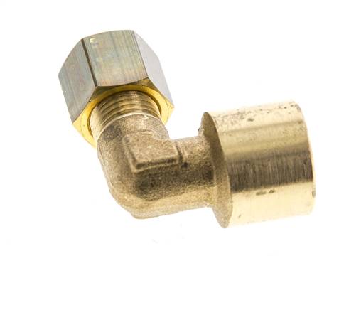 G 1/4'' x 6mm Messing 90 Grad Winkelverschraubung 150 Bar DIN EN 1254-2